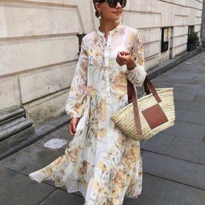 H & M FLORAL MAXI DRESS